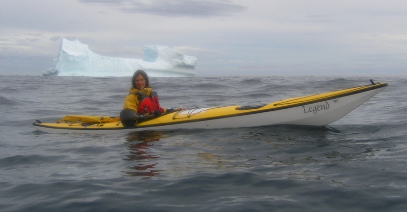Kristin Nelson paddles Legend Sea Kayak down Labrador coast with Nigel Foster